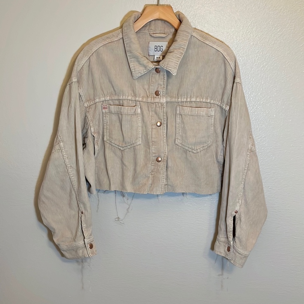 BDG Urban Outfitters Tan Crop Corduroy Jacket